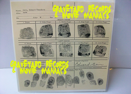 Ed Gein Finger Print Card