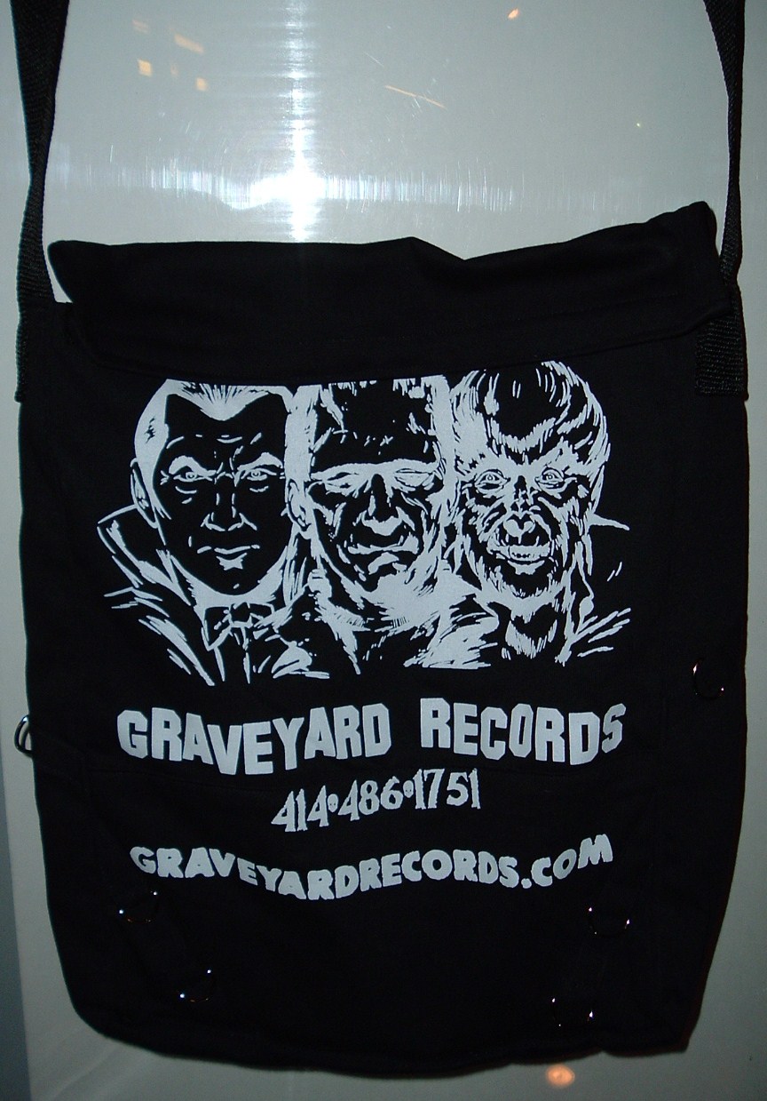Graveyard Records Messenger Bag ** Classic Monsters **